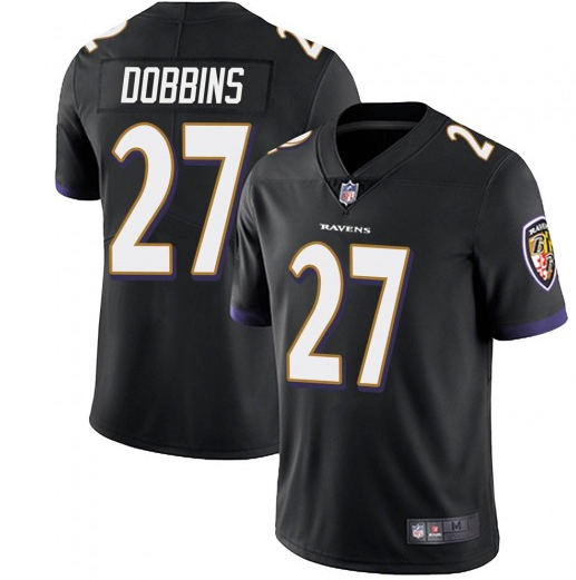 Men's Baltimore Ravens #27 J.K. Dobbins Black Vapor Untouchable Limited Jersey